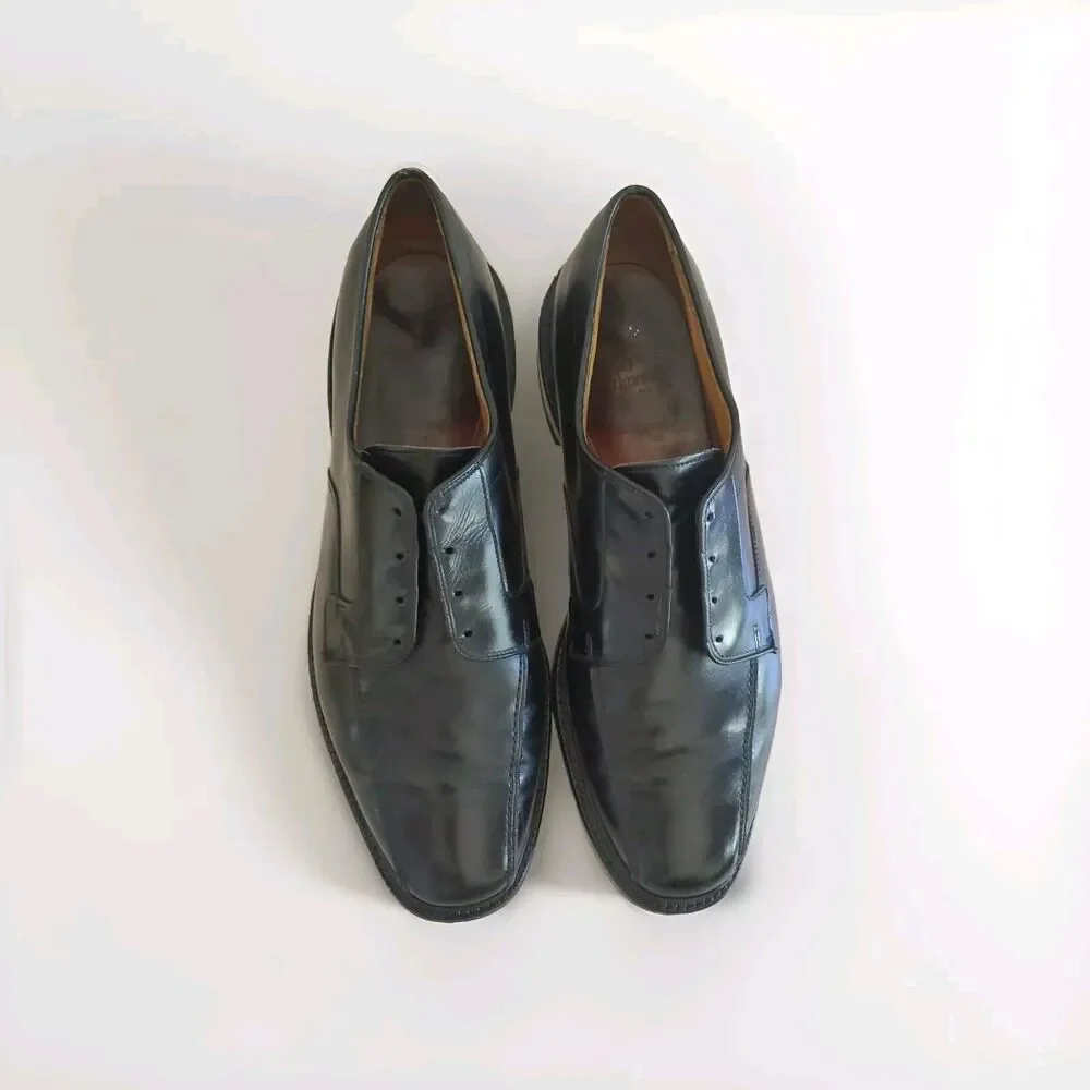 Allen Edmonds Hillcrest Derby Black Dress Shoe Mens 13D  Bicycle NO LACES